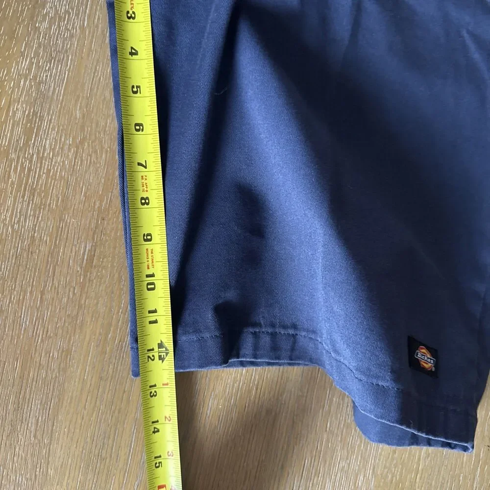 Rare Vintage Dickies Elite Metal Clasp Work Shorts Dark Blue Sz 40X12 Very Clean